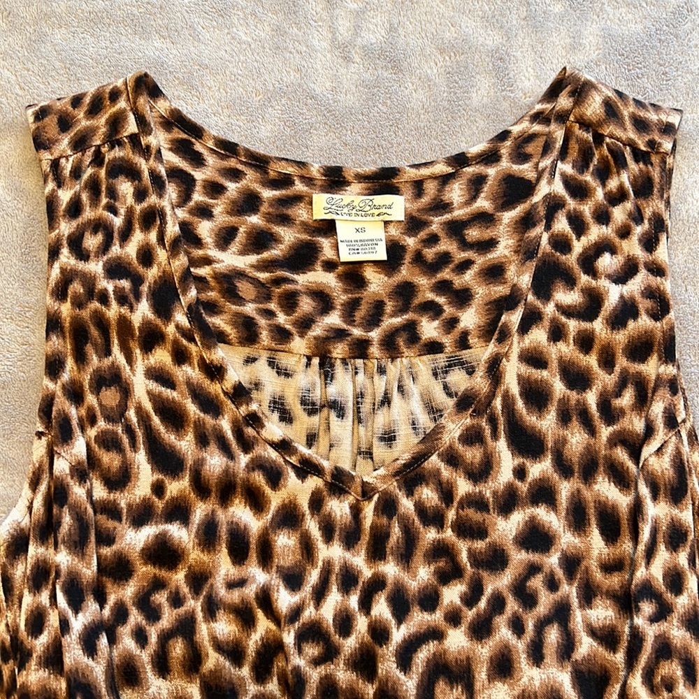 Lucky Brand Leopard Print Sleeveless Dress - Picture 9 of 15